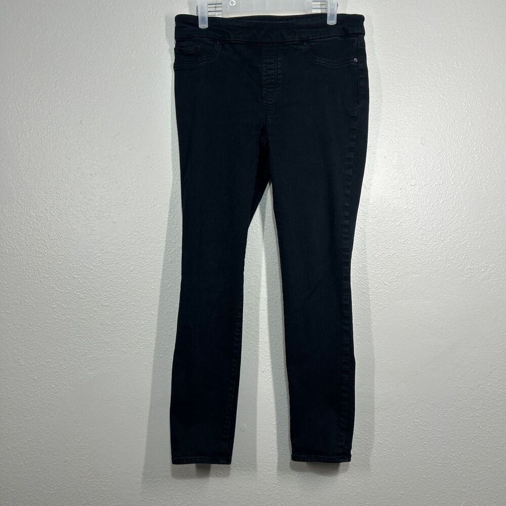 Chicos Jegging Womens 4 Black Pull On Skinny Stretch Denim Look Slim Leg Comfort